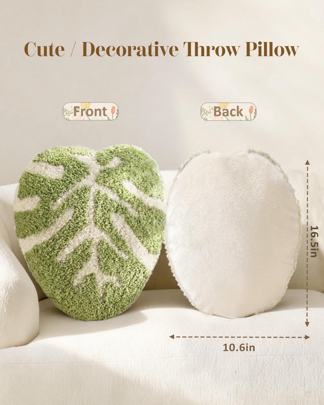 Cute Decorative Plush Options for Couch, Sofa, or Living Room, Cushion for Home Decor