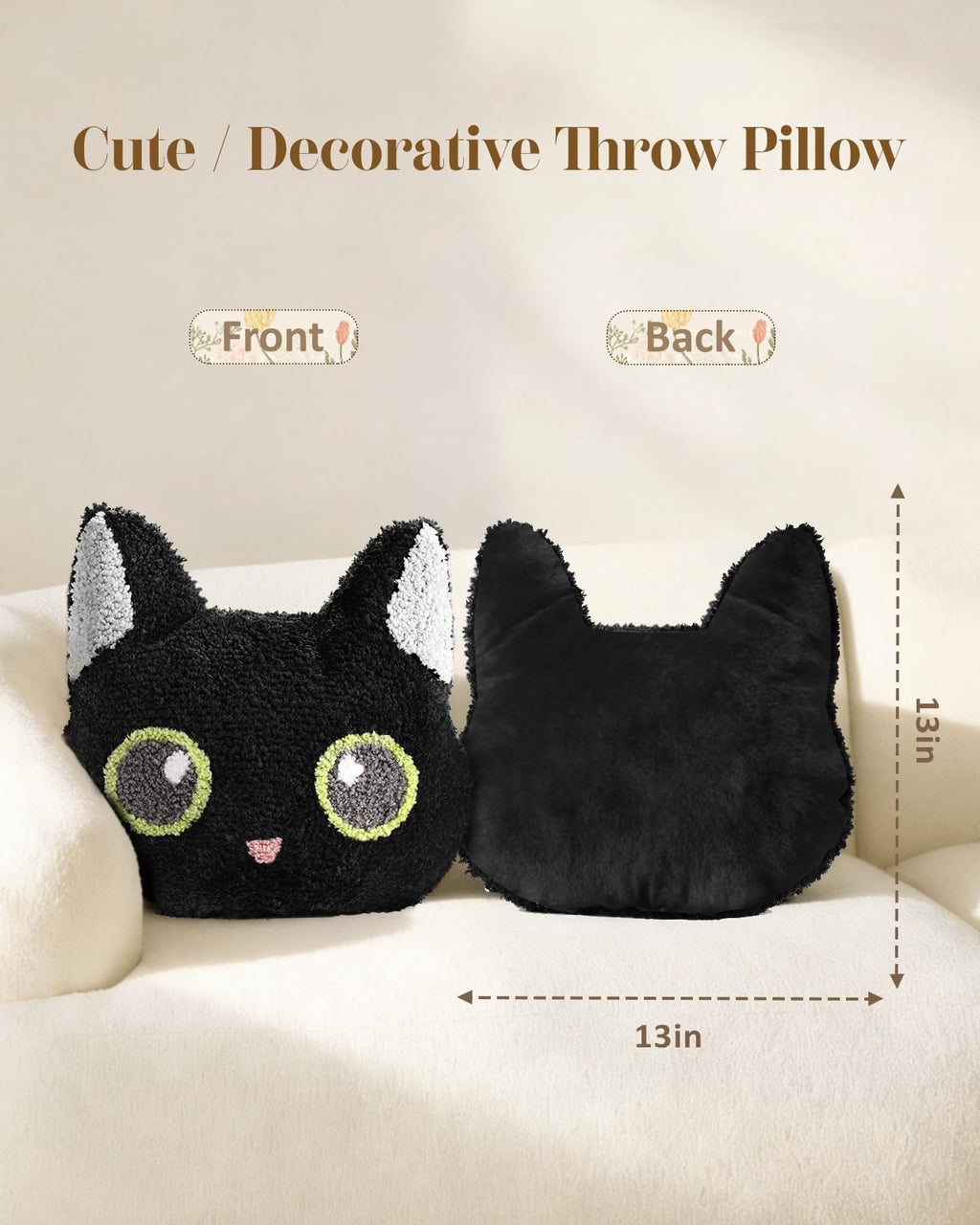 Cute Decorative Plush Options for Couch, Sofa, or Living Room, Cushion for Home Decor