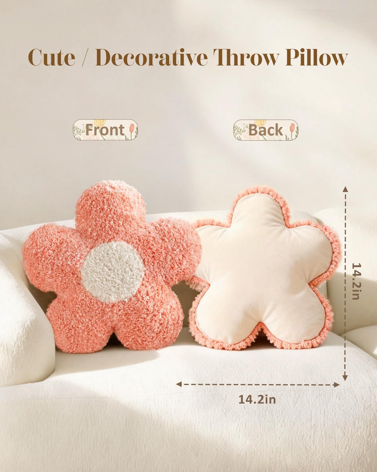 Cute Decorative Plush Options for Couch, Sofa, or Living Room, Cushion for Home Decor